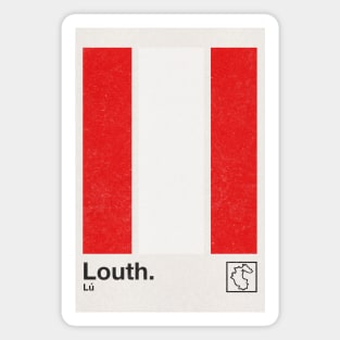 County Louth / Original Retro Style Minimalist Poster Design Magnet